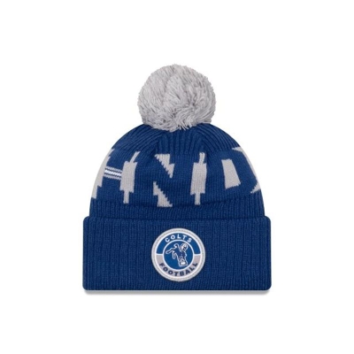 Indianapolis Colts Gorra | New Era NFL Historic Cold Weather Sport Knit Beanie Mexico - Azules